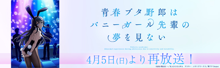 TVアニメ「青春ブタ野郎はバニーガール先輩の夢を見ない」再放送